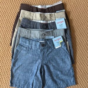 NWT 5 Pairs Cat & Jack Boys' Adjustable Waist Shorts Size 5